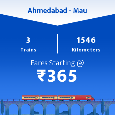 Ahmedabad To Mau Trains